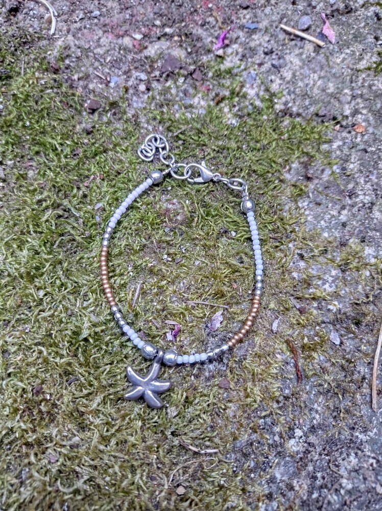 Pulsera india abalorios estrella