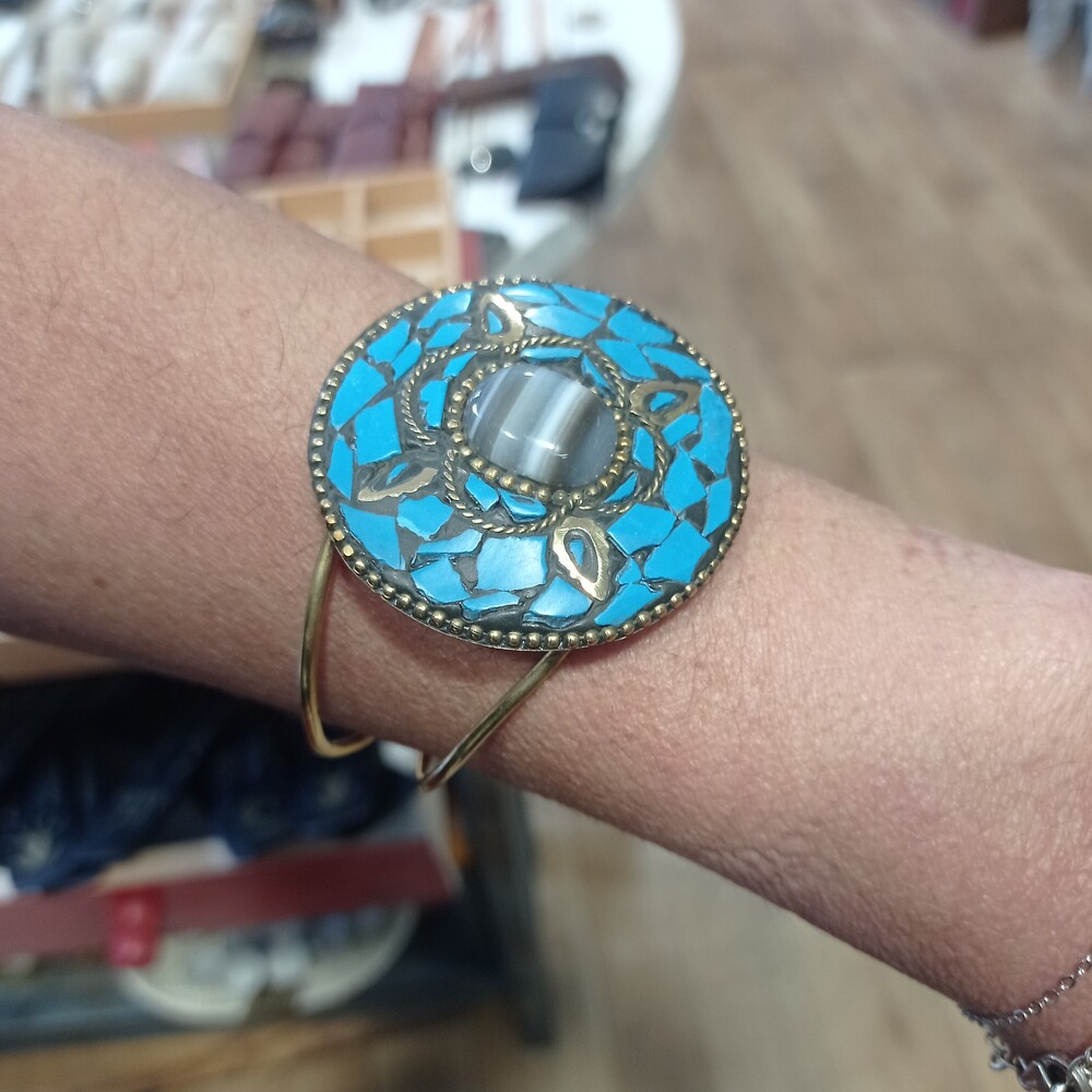 bRAZALETE MOSAICO TURQUESA